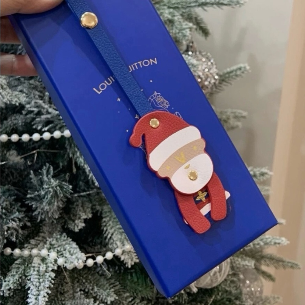 Louis Vuitton Red and White Santa Charm